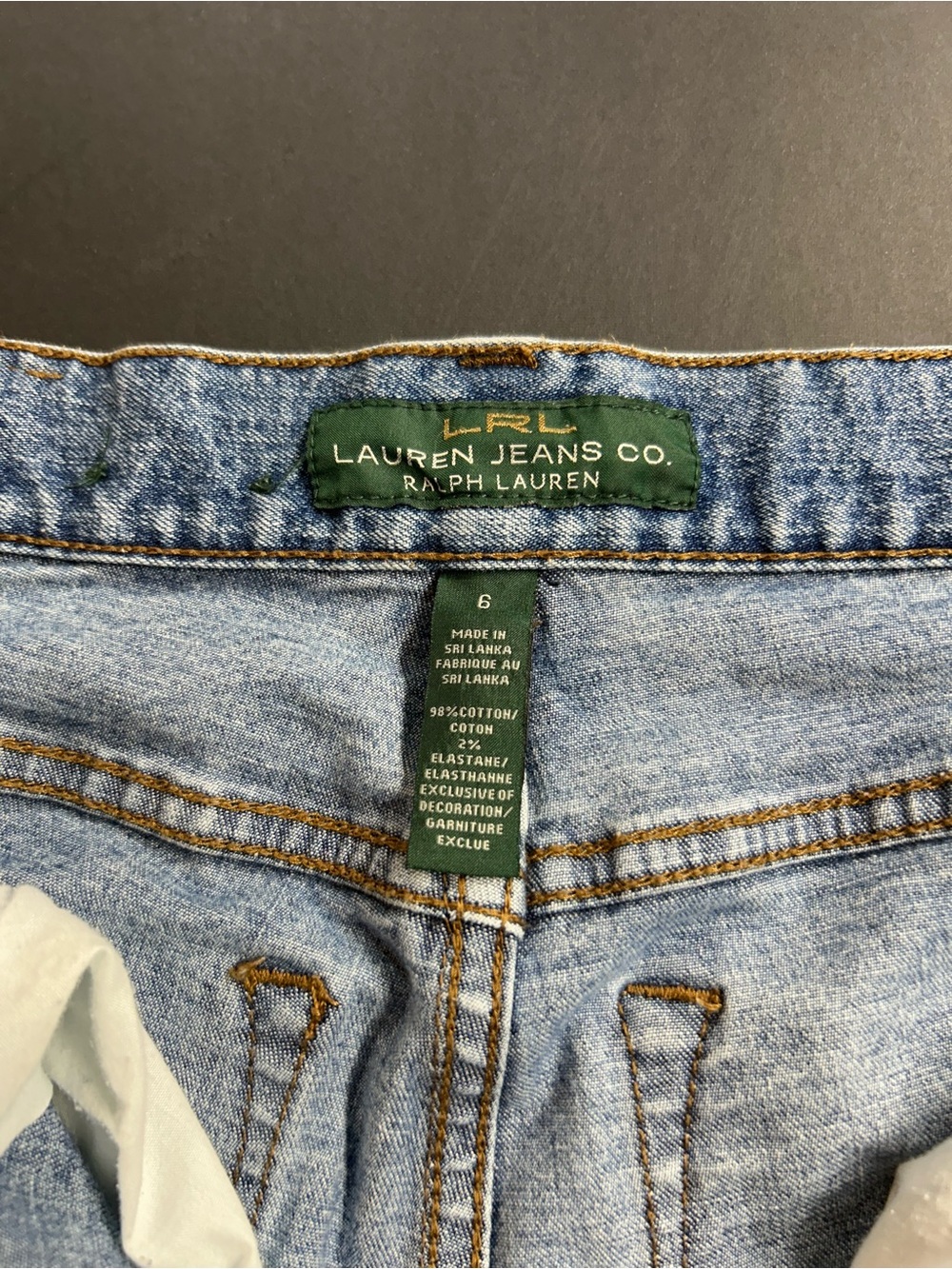 Ralph Lauren Light Wash Straight Leg Jeans, size 6 - Picture 3 of 8
